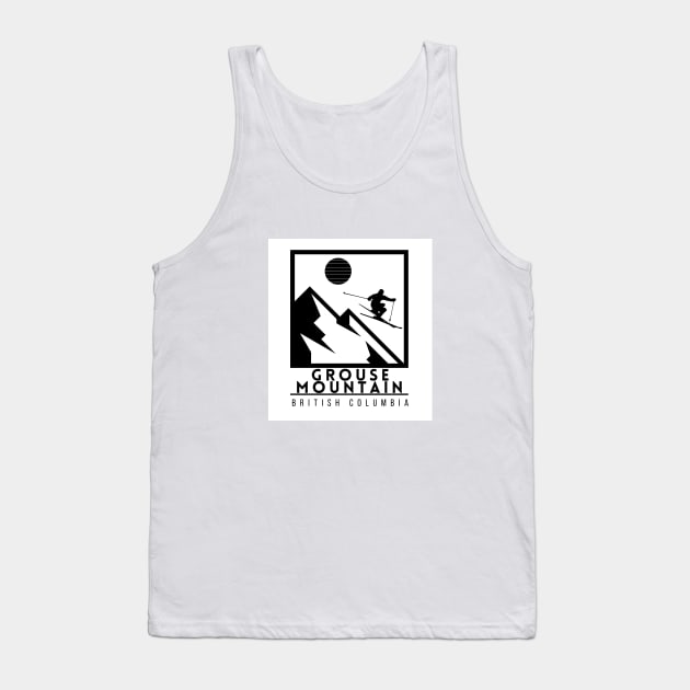 Grouse Mountain British Columbia Canada Ski Tank Top by UbunTo